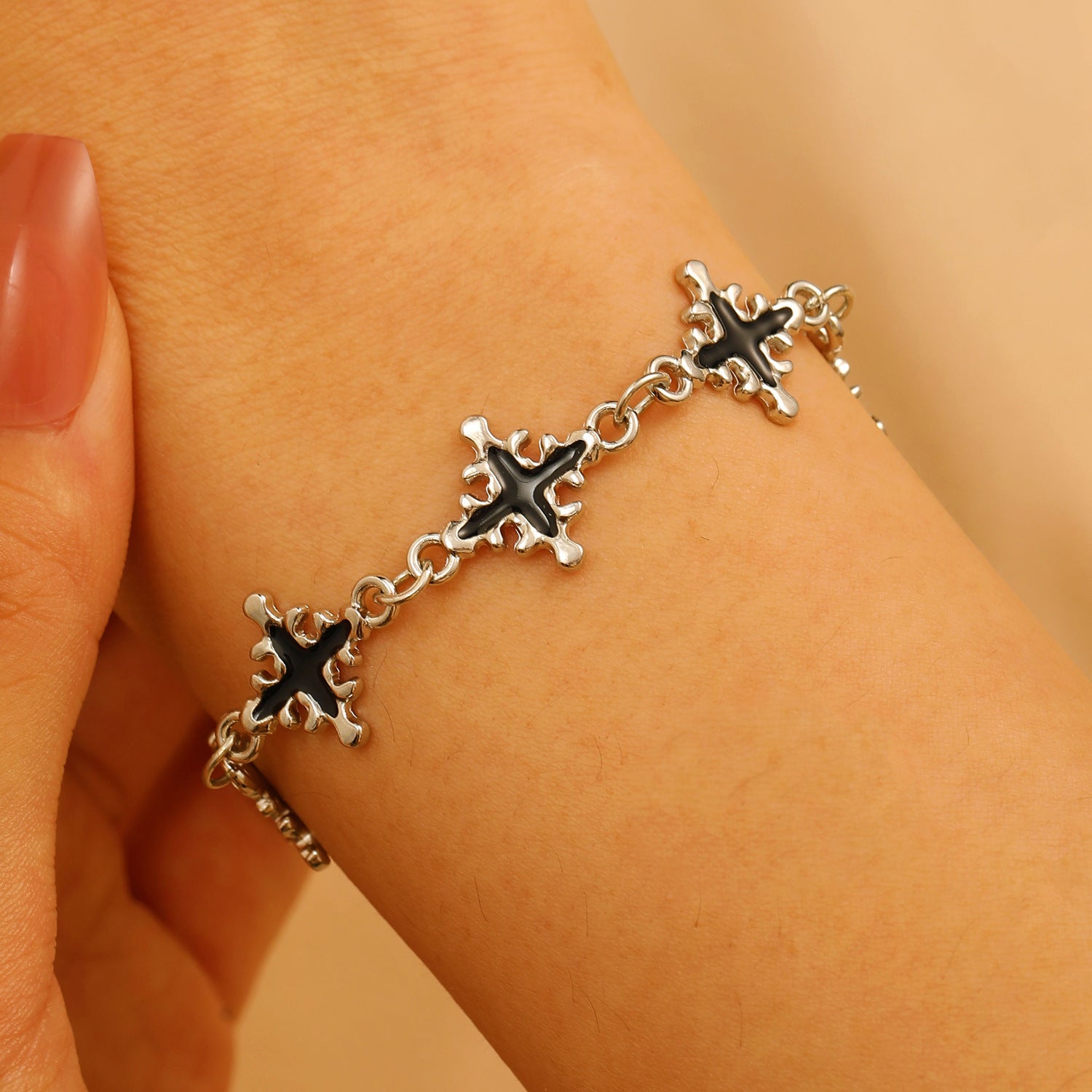 Wholesale Gothic Cross Men' s Alloy Bracelet